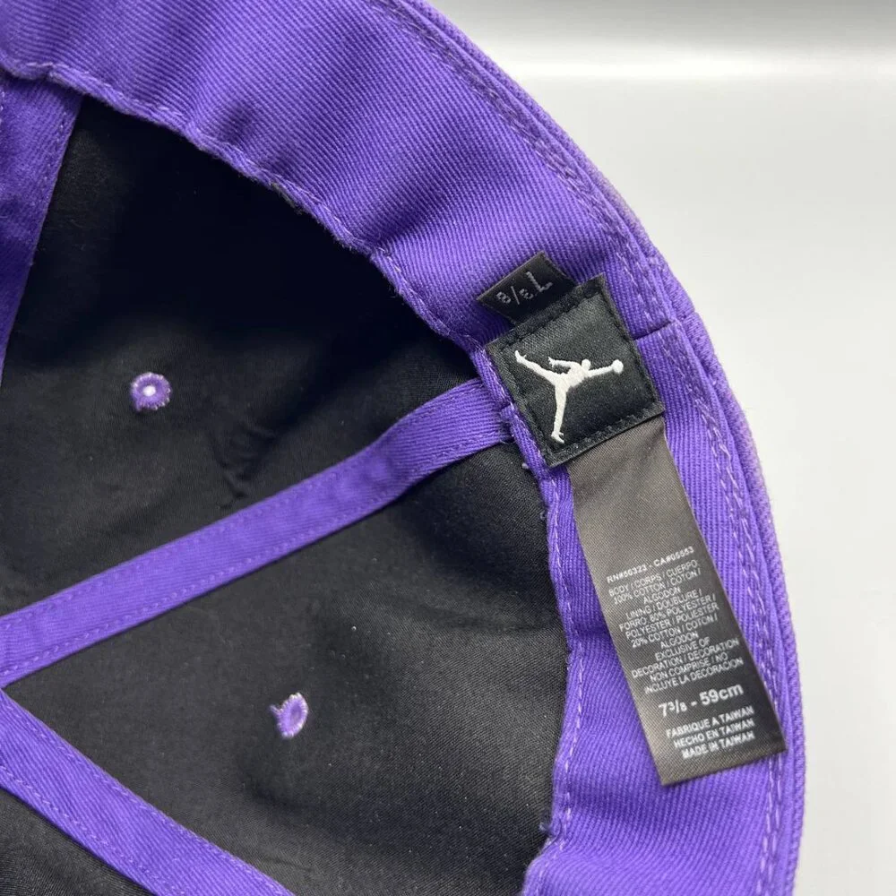 Air Jordan Hat Men 7 3/8 Purple Jumpman‎ Fitted Cap Kobe Bryant LA Lakers
